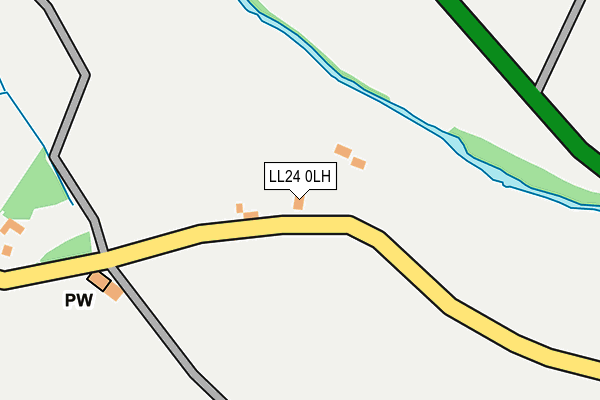 LL24 0LH map - OS OpenMap – Local (Ordnance Survey)