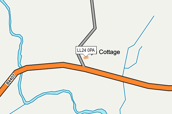 LL24 0PA map - OS OpenMap – Local (Ordnance Survey)