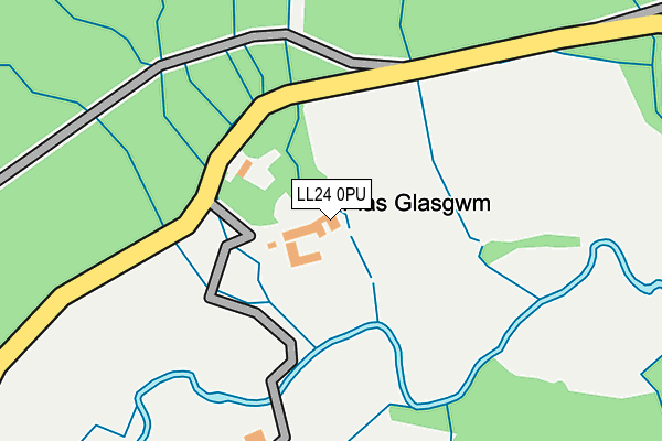 LL24 0PU map - OS OpenMap – Local (Ordnance Survey)