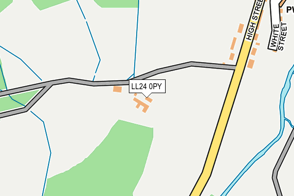 LL24 0PY map - OS OpenMap – Local (Ordnance Survey)