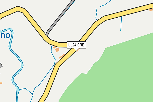LL24 0RE map - OS OpenMap – Local (Ordnance Survey)