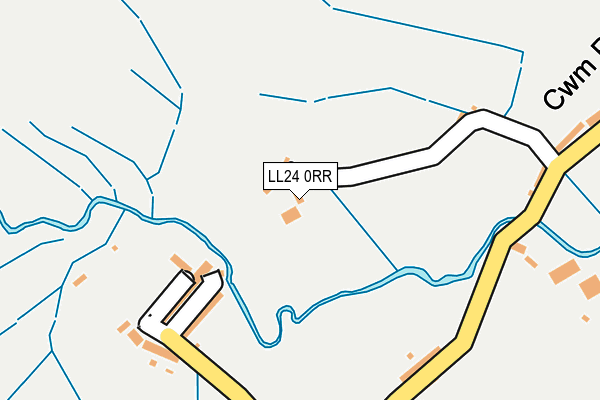 LL24 0RR map - OS OpenMap – Local (Ordnance Survey)