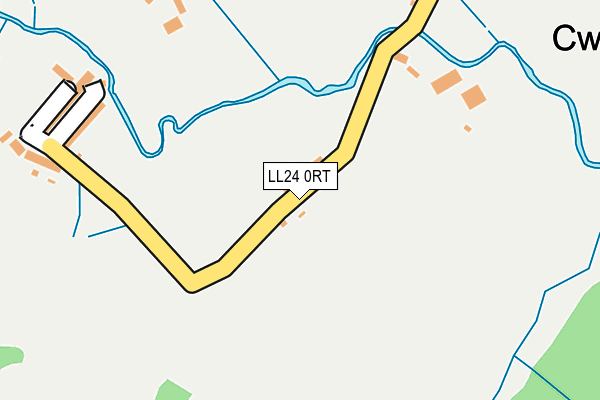 LL24 0RT map - OS OpenMap – Local (Ordnance Survey)