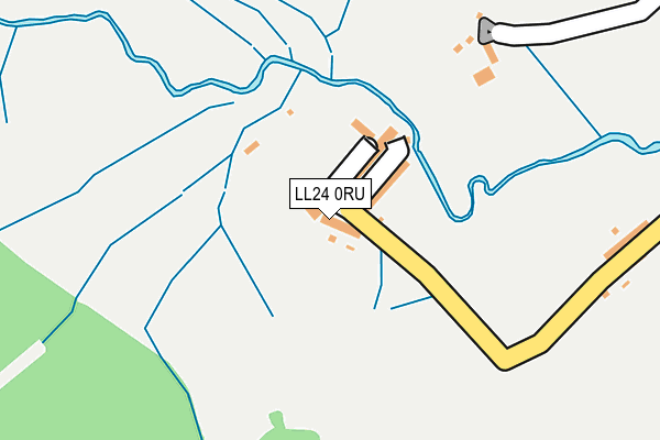 LL24 0RU map - OS OpenMap – Local (Ordnance Survey)