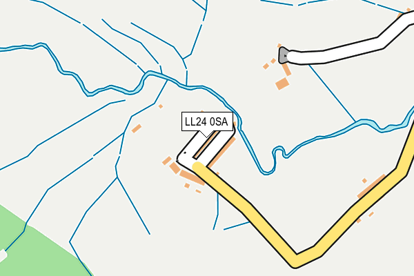 LL24 0SA map - OS OpenMap – Local (Ordnance Survey)