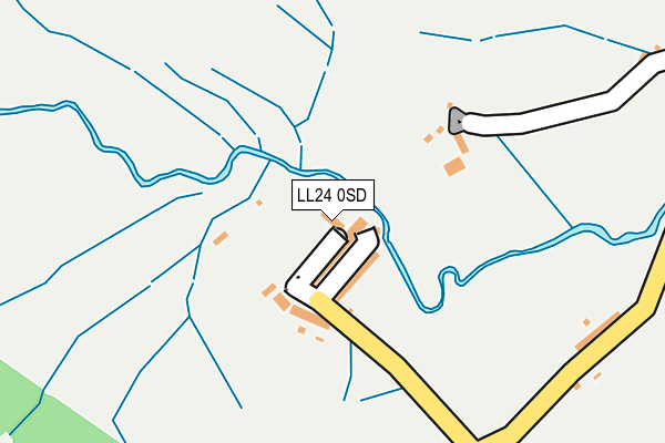 LL24 0SD map - OS OpenMap – Local (Ordnance Survey)