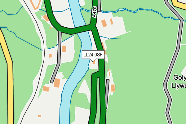 LL24 0SF map - OS OpenMap – Local (Ordnance Survey)