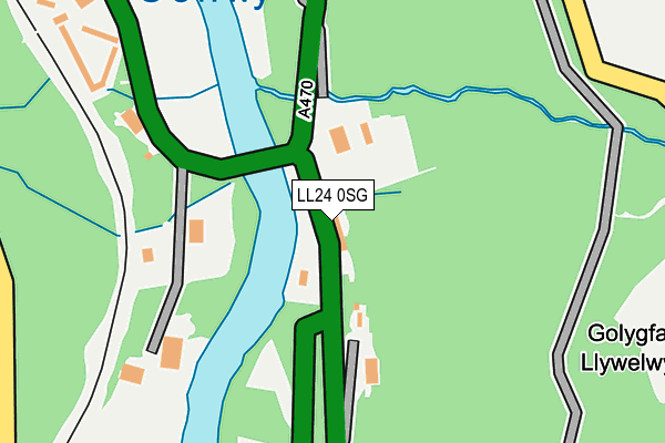 LL24 0SG map - OS OpenMap – Local (Ordnance Survey)