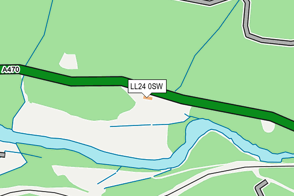 LL24 0SW map - OS OpenMap – Local (Ordnance Survey)