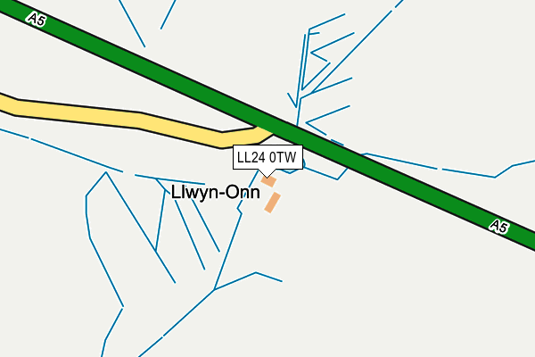 LL24 0TW map - OS OpenMap – Local (Ordnance Survey)