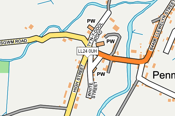 LL24 0UH map - OS OpenMap – Local (Ordnance Survey)