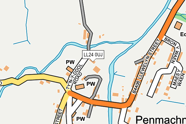 LL24 0UJ map - OS OpenMap – Local (Ordnance Survey)