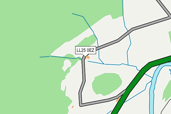 LL25 0EZ map - OS OpenMap – Local (Ordnance Survey)