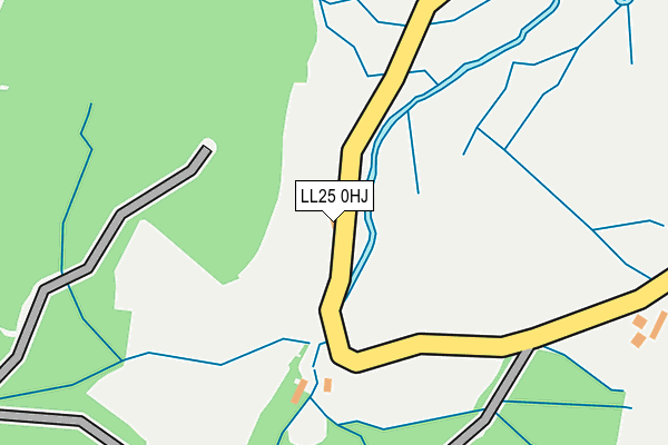 LL25 0HJ map - OS OpenMap – Local (Ordnance Survey)