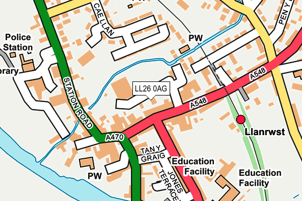 LL26 0AG map - OS OpenMap – Local (Ordnance Survey)