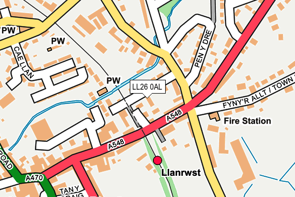 LL26 0AL map - OS OpenMap – Local (Ordnance Survey)