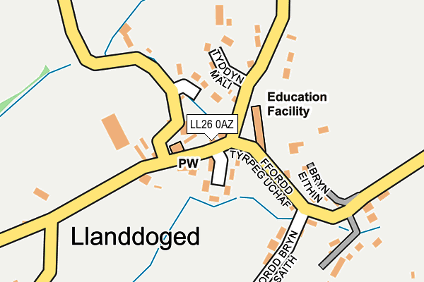 LL26 0AZ map - OS OpenMap – Local (Ordnance Survey)