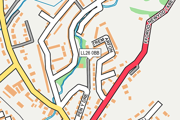 LL26 0BB map - OS OpenMap – Local (Ordnance Survey)