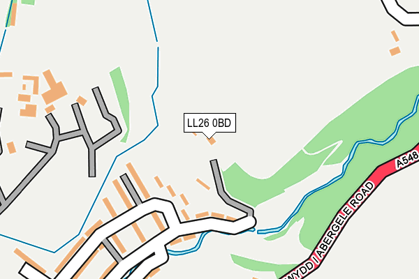 LL26 0BD map - OS OpenMap – Local (Ordnance Survey)