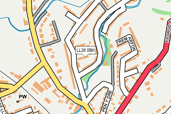 LL26 0BH map - OS OpenMap – Local (Ordnance Survey)