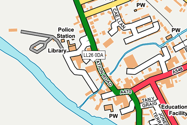 LL26 0DA map - OS OpenMap – Local (Ordnance Survey)