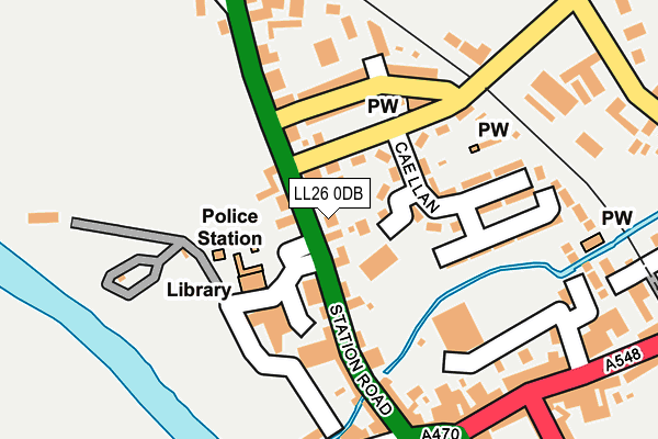 LL26 0DB map - OS OpenMap – Local (Ordnance Survey)