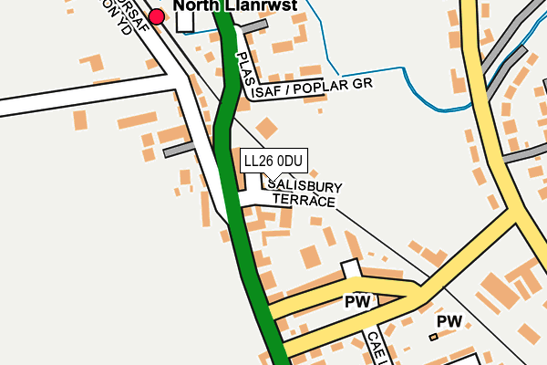 LL26 0DU map - OS OpenMap – Local (Ordnance Survey)