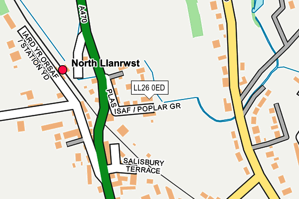 LL26 0ED map - OS OpenMap – Local (Ordnance Survey)