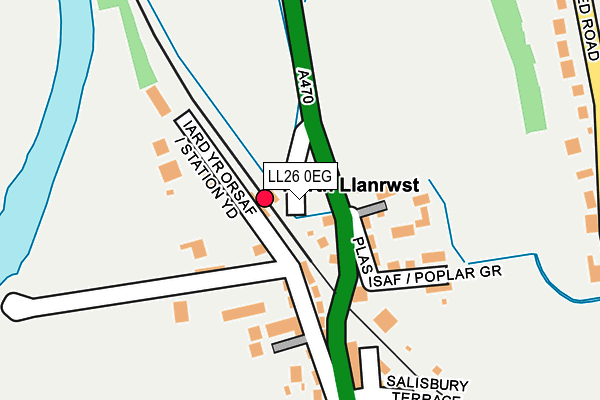LL26 0EG map - OS OpenMap – Local (Ordnance Survey)
