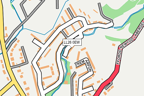LL26 0EW map - OS OpenMap – Local (Ordnance Survey)