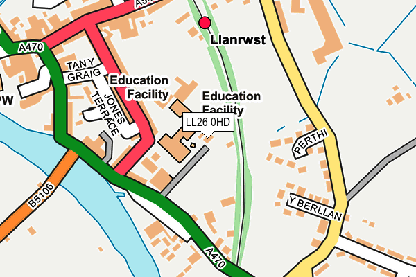 LL26 0HD map - OS OpenMap – Local (Ordnance Survey)