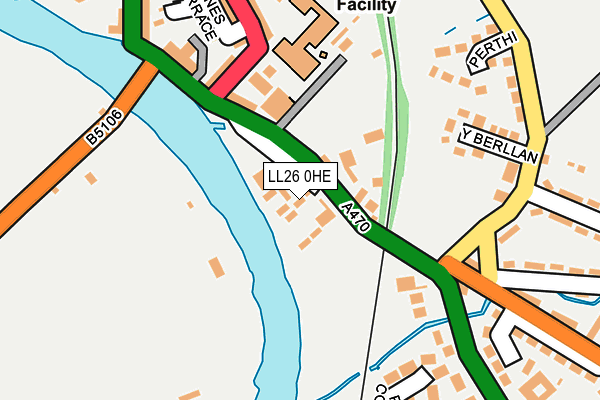 LL26 0HE map - OS OpenMap – Local (Ordnance Survey)