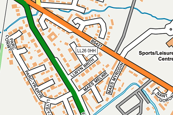 LL26 0HH map - OS OpenMap – Local (Ordnance Survey)