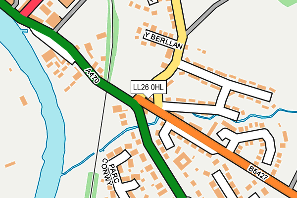 LL26 0HL map - OS OpenMap – Local (Ordnance Survey)