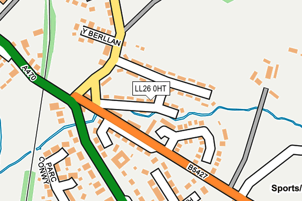 LL26 0HT map - OS OpenMap – Local (Ordnance Survey)