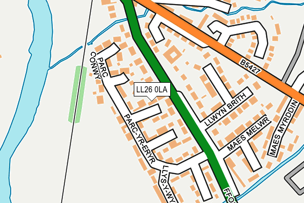 LL26 0LA map - OS OpenMap – Local (Ordnance Survey)