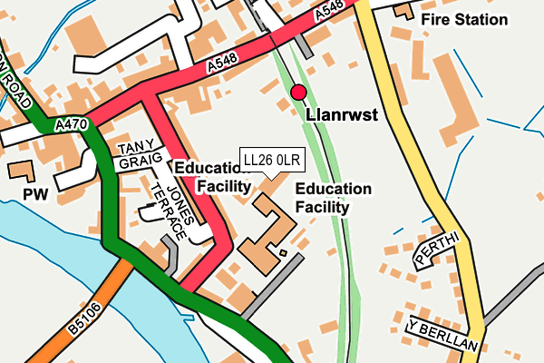 LL26 0LR map - OS OpenMap – Local (Ordnance Survey)