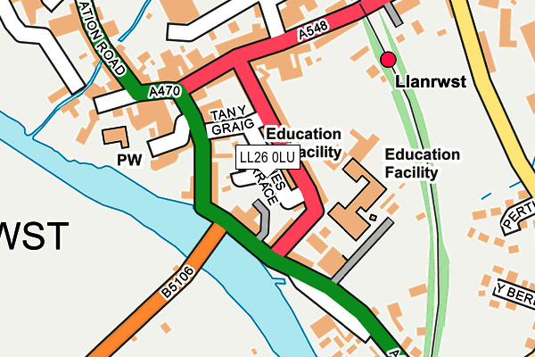 LL26 0LU map - OS OpenMap – Local (Ordnance Survey)