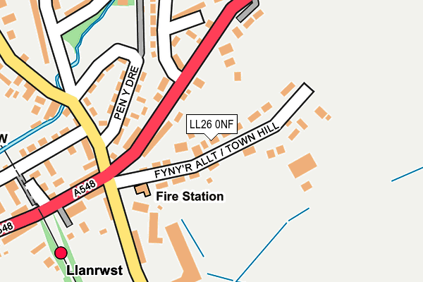 LL26 0NF map - OS OpenMap – Local (Ordnance Survey)