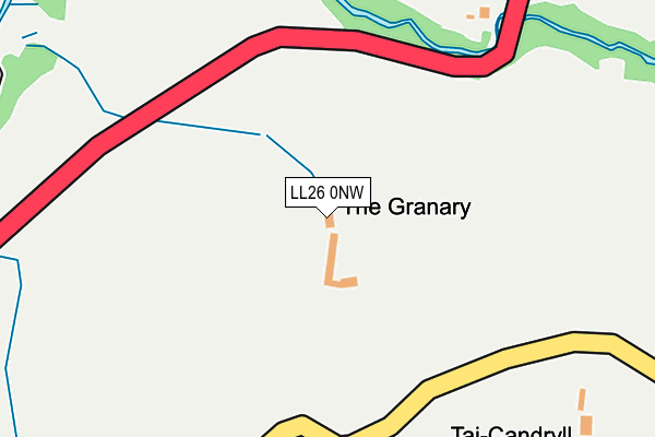 LL26 0NW map - OS OpenMap – Local (Ordnance Survey)
