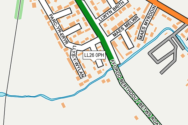 LL26 0PH map - OS OpenMap – Local (Ordnance Survey)