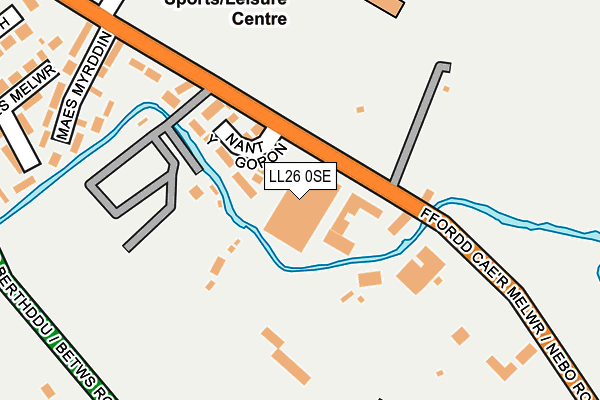 LL26 0SE map - OS OpenMap – Local (Ordnance Survey)