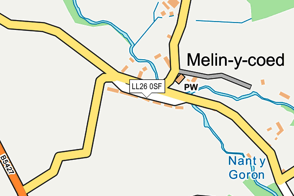 LL26 0SF map - OS OpenMap – Local (Ordnance Survey)