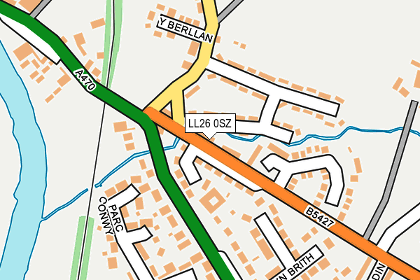 LL26 0SZ map - OS OpenMap – Local (Ordnance Survey)