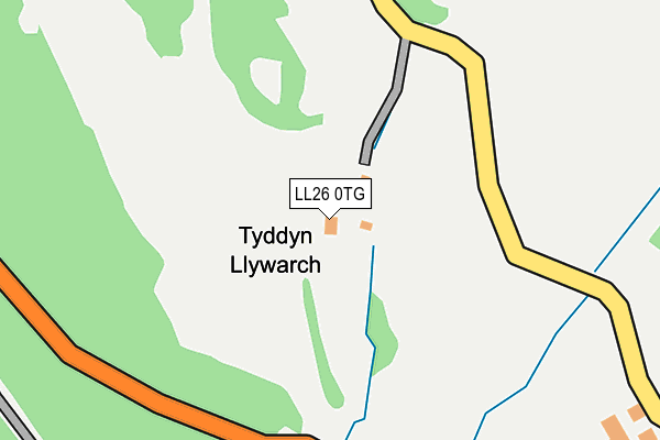 LL26 0TG map - OS OpenMap – Local (Ordnance Survey)