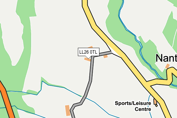 LL26 0TL map - OS OpenMap – Local (Ordnance Survey)