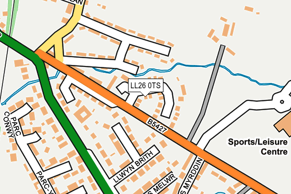 LL26 0TS map - OS OpenMap – Local (Ordnance Survey)