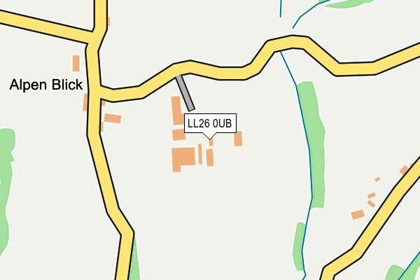 LL26 0UB map - OS OpenMap – Local (Ordnance Survey)