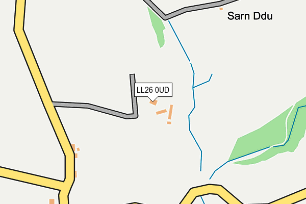 LL26 0UD map - OS OpenMap – Local (Ordnance Survey)