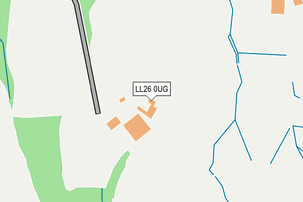 LL26 0UG map - OS OpenMap – Local (Ordnance Survey)